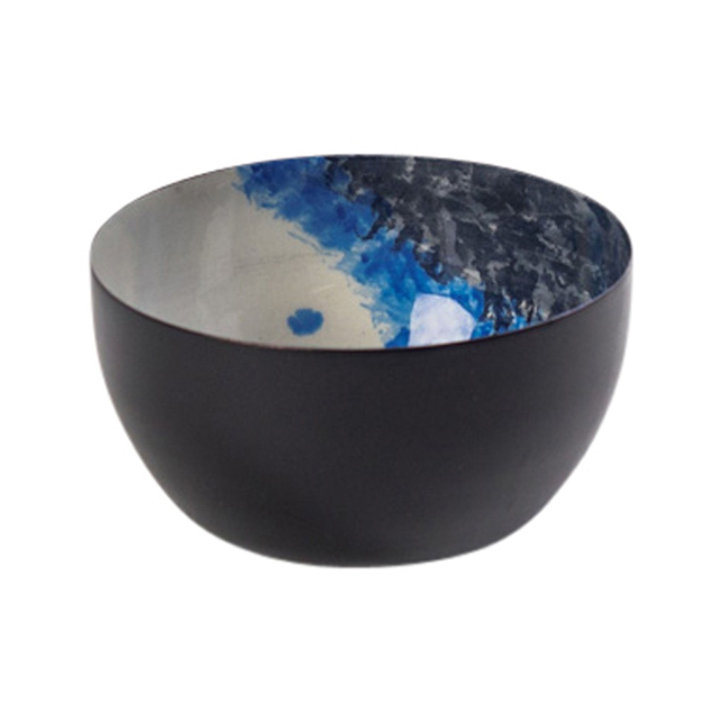 [I259] Emaye Bowl Blue Small
