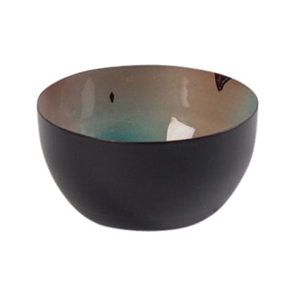 [I260] Emaye Bowl Turquoise Small