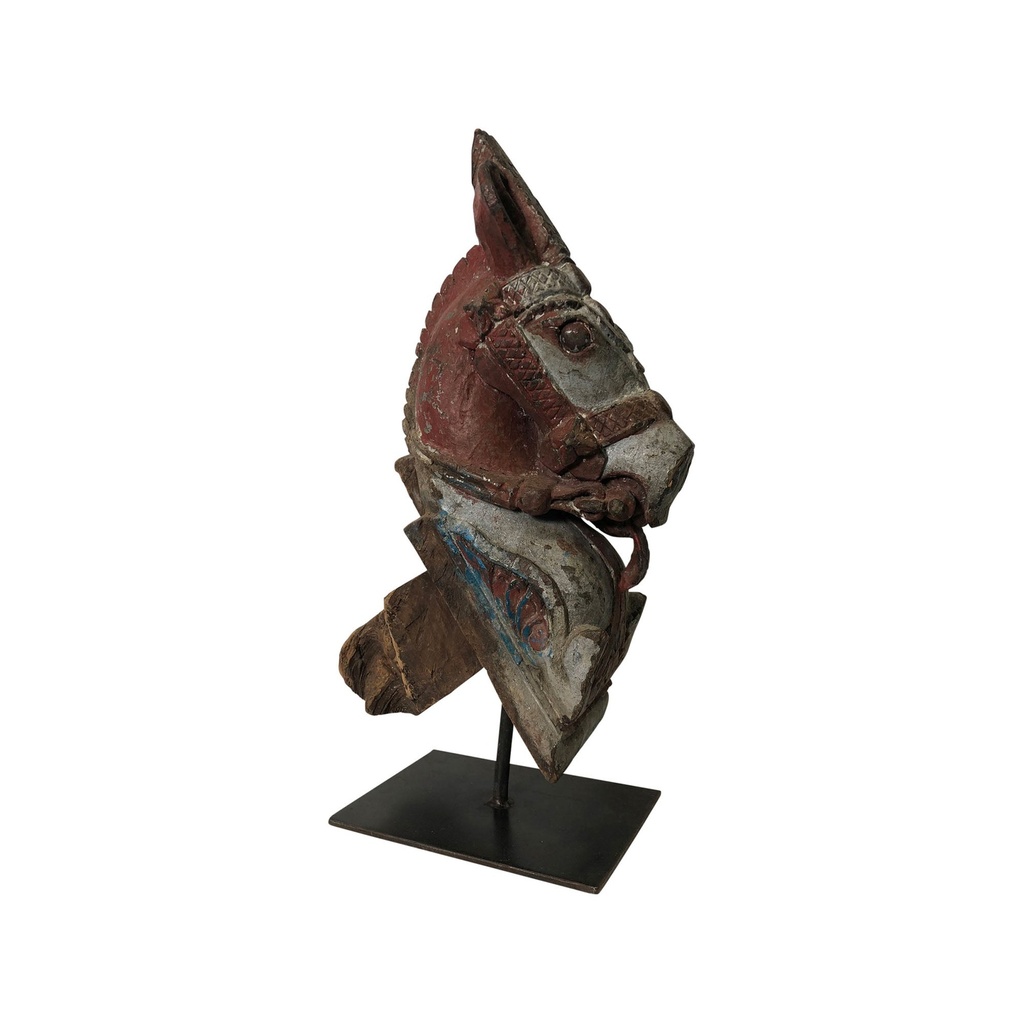 [I388B] Koriva Silver Horse Carving Large B