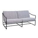 Allegra Outdoor 2 Seater Sofa - Fossil - Black Aluminium