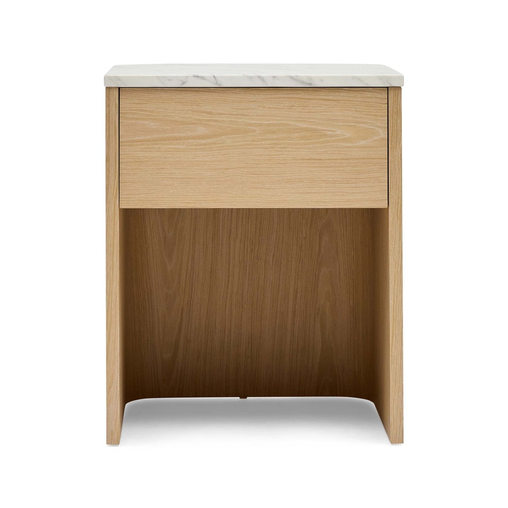 [I565] Lola Bedside Blonde Carrara Marble