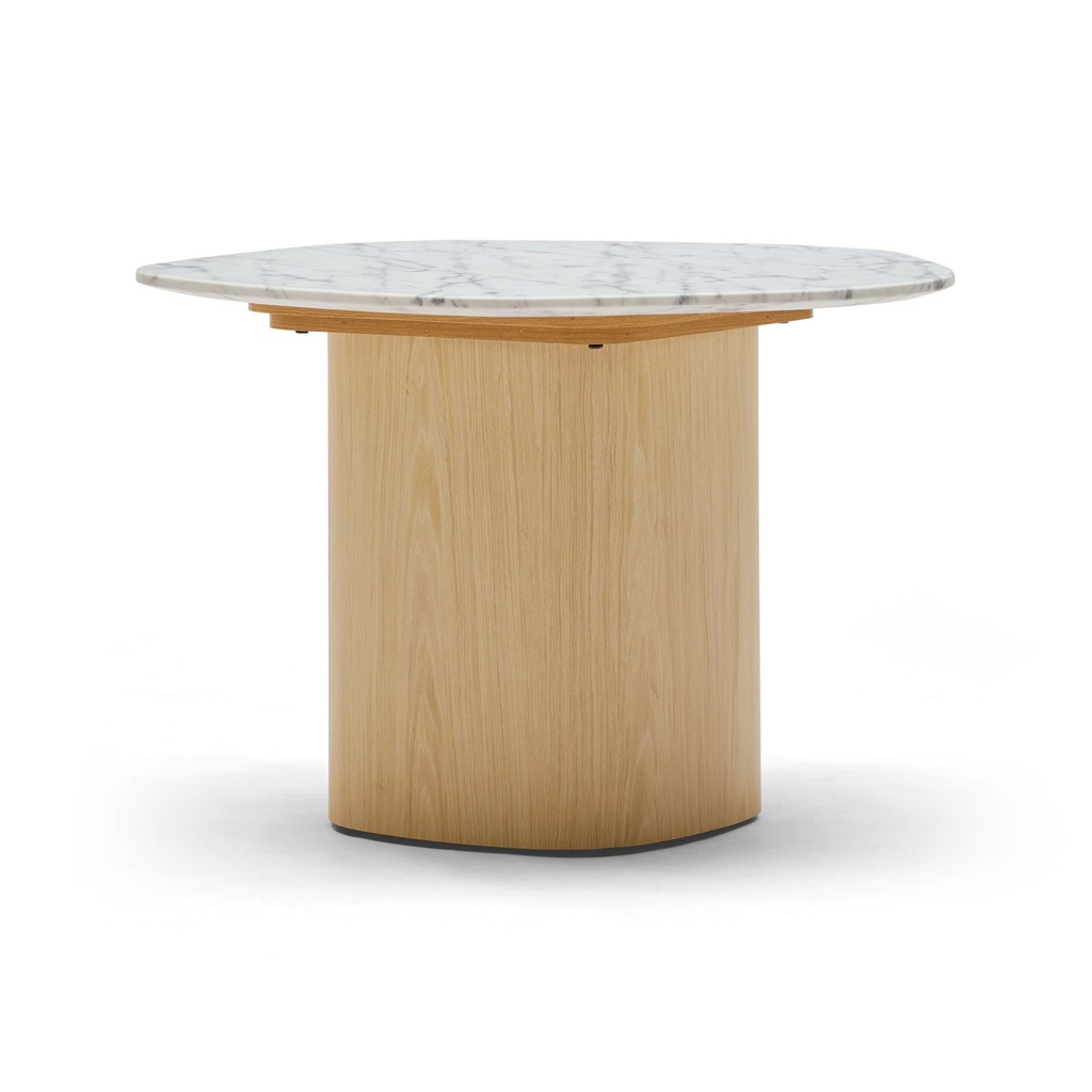 [I567] Lola Side Table Blonde Carrara Marble
