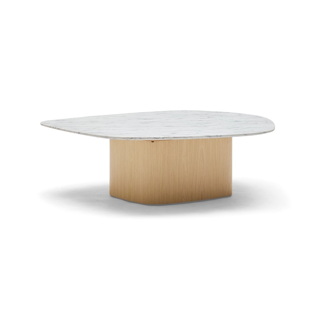 [I571] Lola Coffee Table Blonde Carrara Marble Large