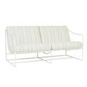 Allegra Outdoor 2 Seater Sofa - Verdant Stripe - Aluminium White