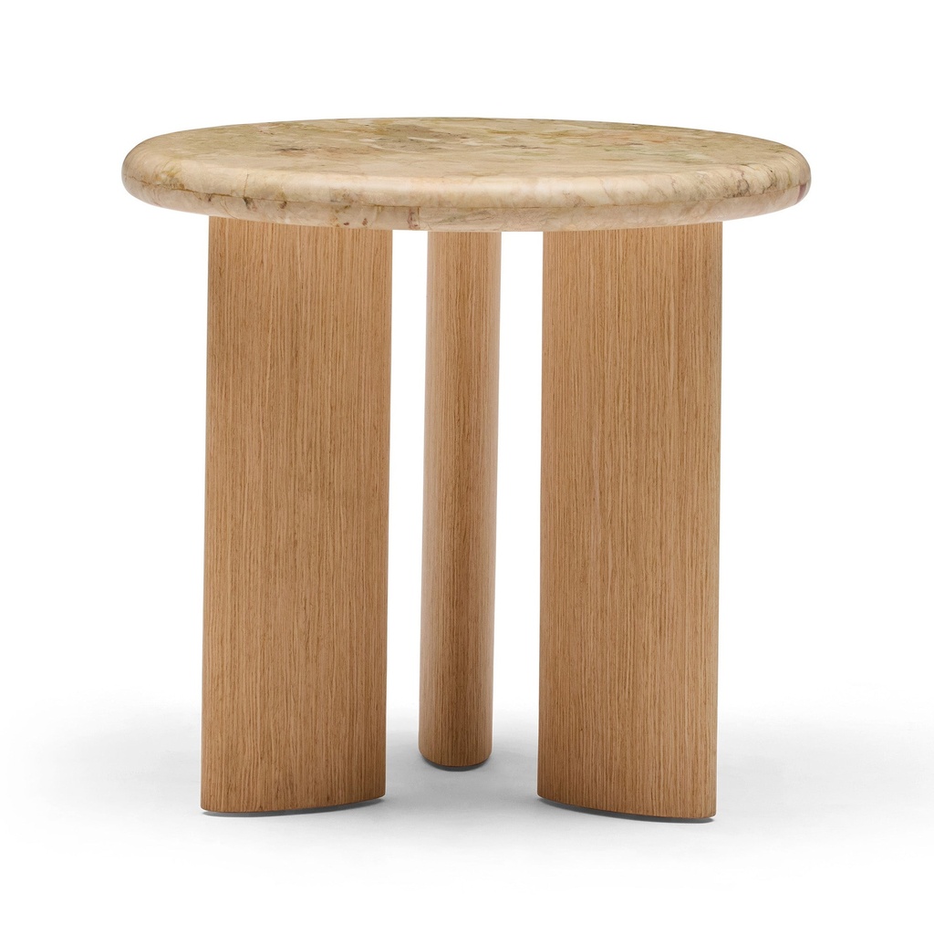 [I581] Hallie Side Table Aurora Marble