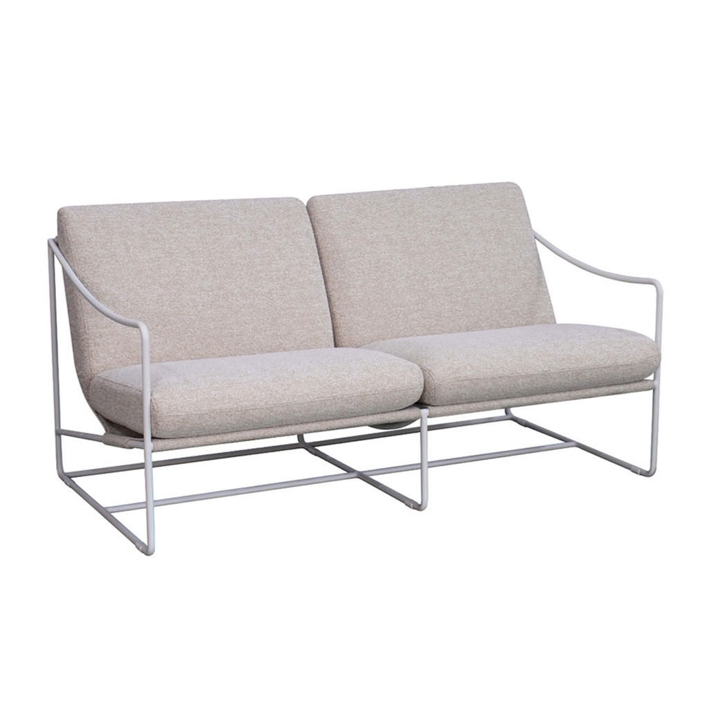 [ALLEGRA-OUTDOOR-2-SEATER-SOFA-WHEAT-WHITE-SOF-ALLE-OUT-2S-WHITE] Allegra Outdoor 2 Seater Sofa - Wheat - White
