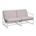 Allegra Outdoor 2 Seater Sofa - Wheat - White