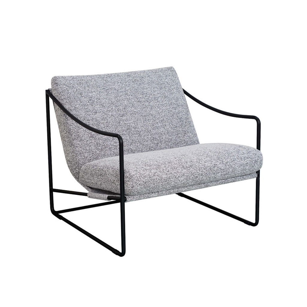 [ALLEGRA-OUTDOOR-SOFA-CHAIR-FOSSIL-BLACK-ALUMINIUM-SOF-ALLE-OUT-1S-BLACK-ALUMINIUM] Allegra Outdoor Sofa Chair - Fossil - Black Aluminium