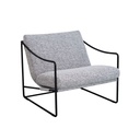 Allegra Outdoor Sofa Chair - Fossil - Black Aluminium