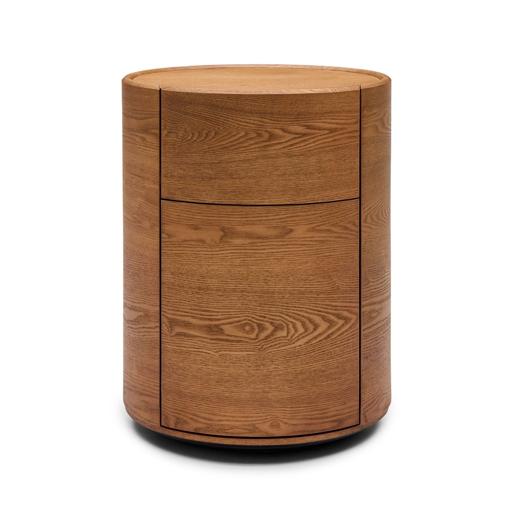 [I623] Rivo Round Bedside Caramel