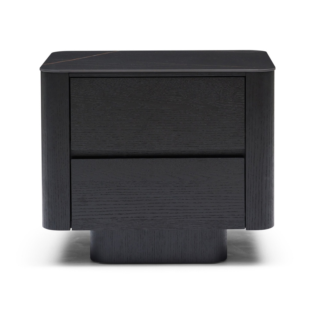 [I950] Clio Bedside Black Marble Ceramic