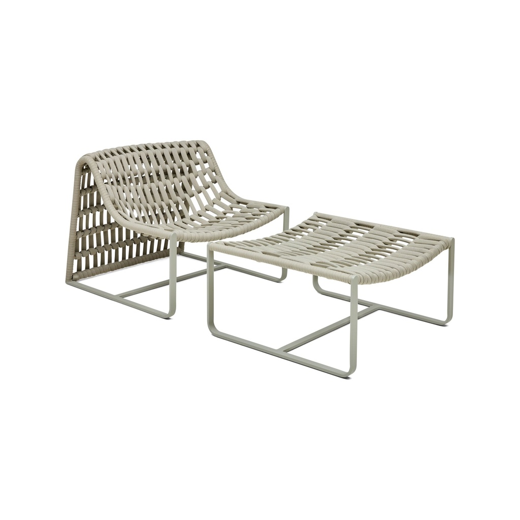 [L524] Paros Outdoor Chair & Ottoman Mist