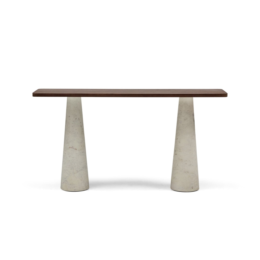 [SA343] Beau Console White Banswara Marble Sample