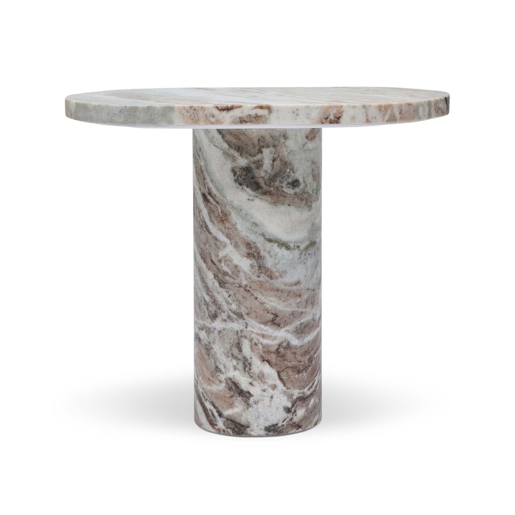 [SA358] Jorja Side Table Arabescato Marble Sample