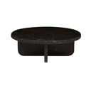 Amara Curve Coffee Table - Matt Black Marble