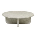 Amara Curve Coffee Table - Matt White Marble