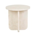 Amara Curve Side Table - Natural Travertine