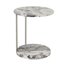 Amara Linear Side Table - Natural Ocean Marble
