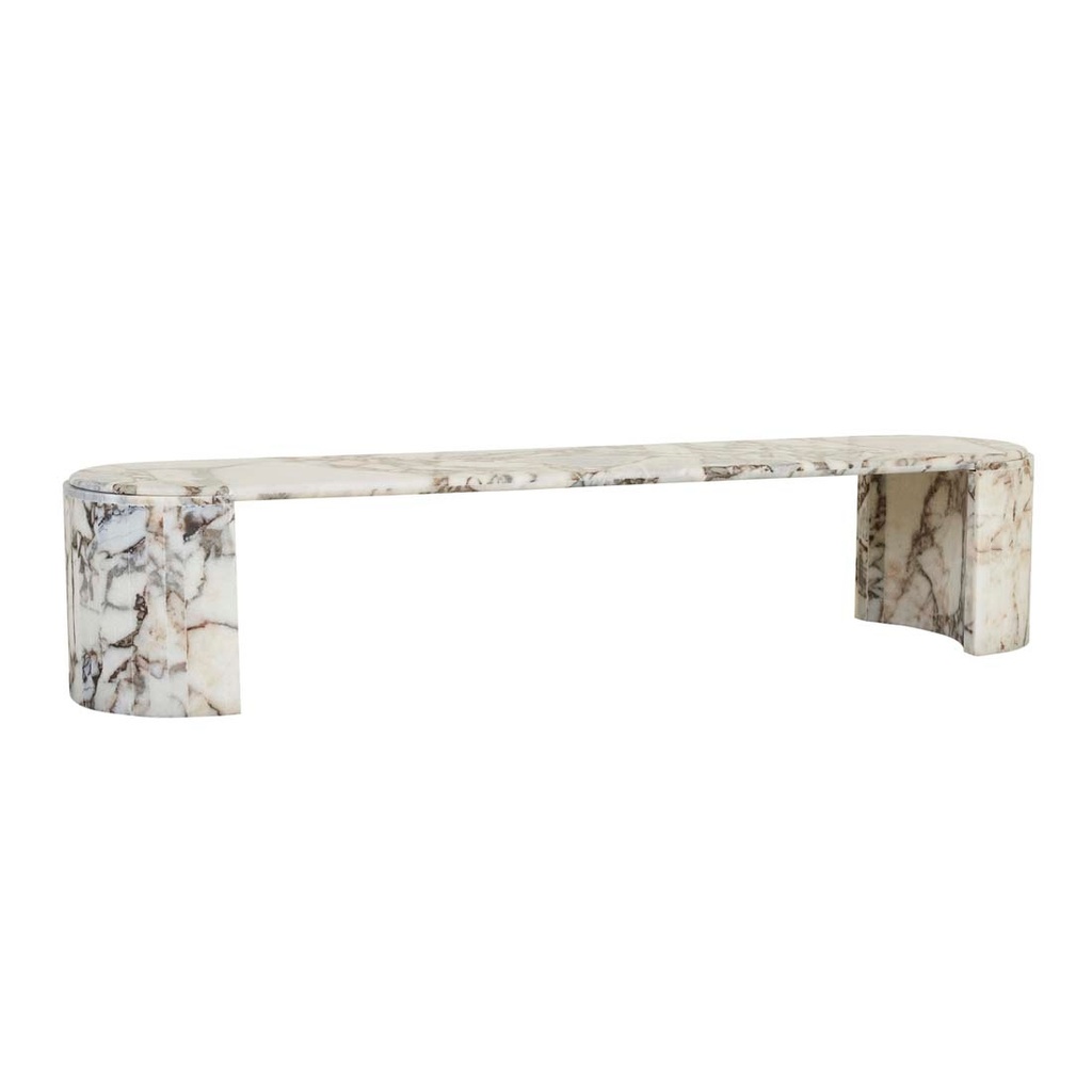 [AMARA-MOON-BENCH-NATURAL-OCEAN-MARBLE-BEN-AMAR-MOON-X] Amara Moon Bench Seat - Natural Ocean Marble
