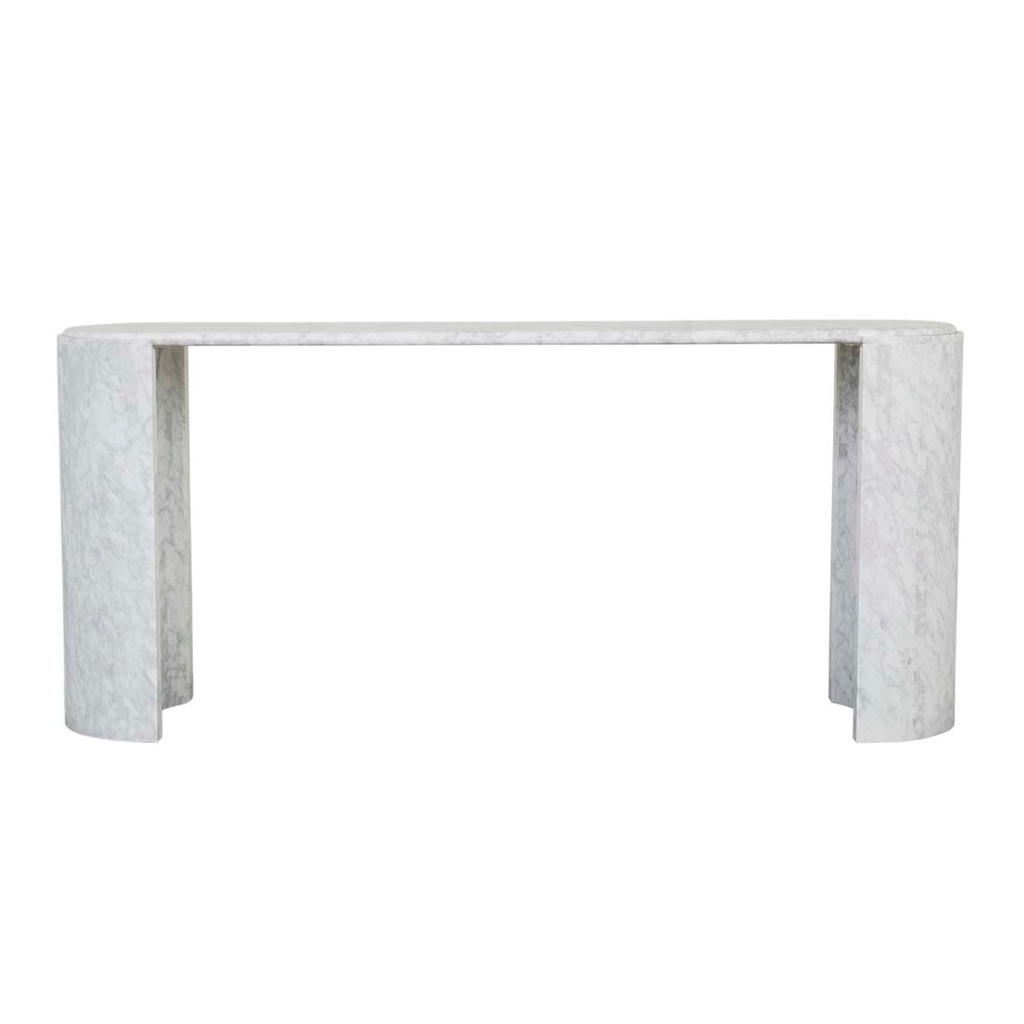[AMARA-MOON-CONSOLE-WHITE-MARBLE-CONS-AMAR-MOON] Amara Moon Console - White Marble