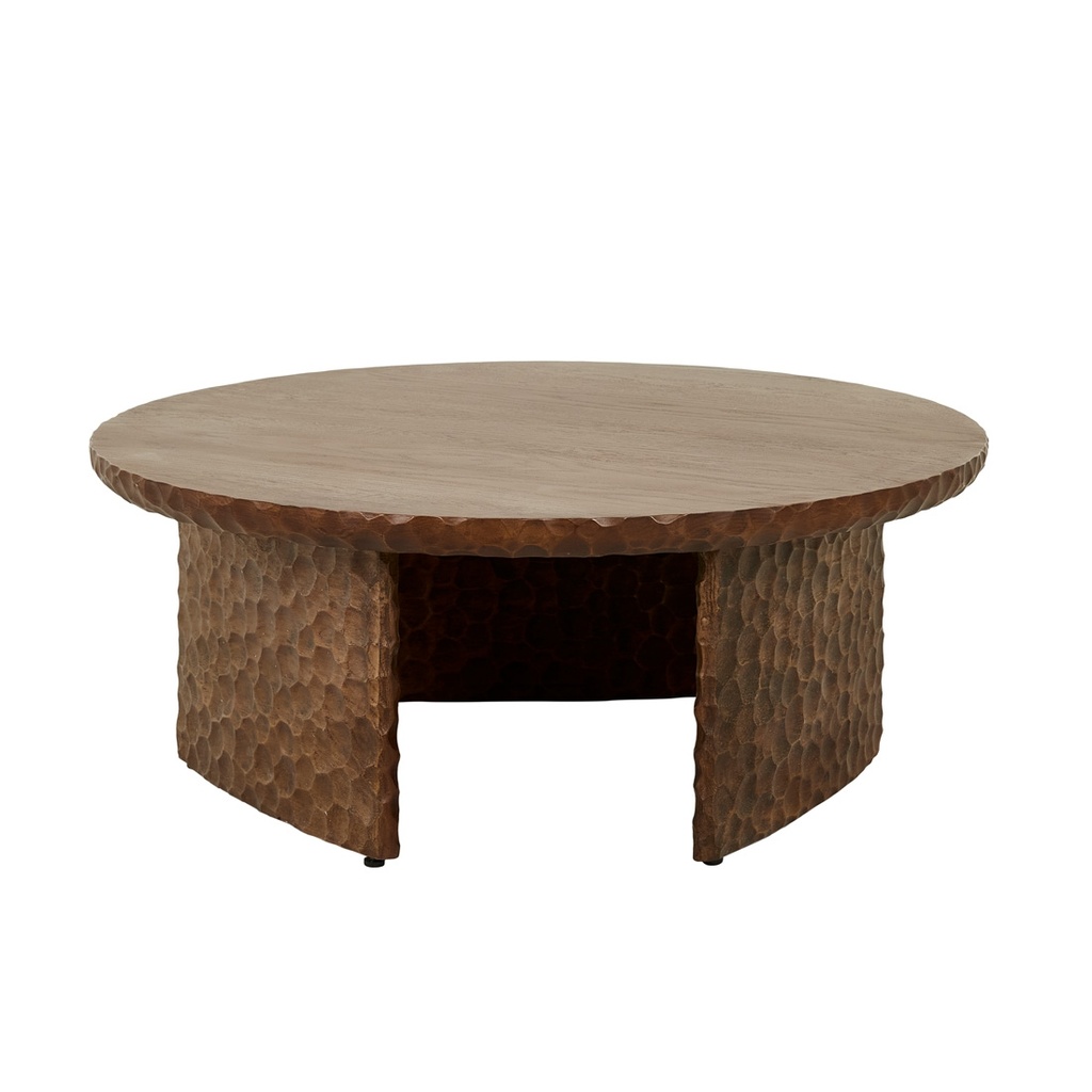 [ANDES-ROUND-COFFEE-TABLE-MOCHA-OAK-CTO-ANDES-RD] Andes Round Coffee Table - Mocha Oak