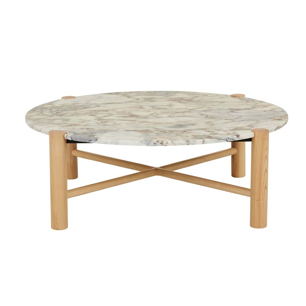 [ARTIE-COFFEE-TABLES-MATT-OCEAN-MARBLE-NATURAL-ASH-CTO-ART-X-NATURAL-ASH] Artie Coffee Tables - Matt Ocean Marble - Natural Ash
