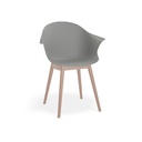 Winged Pebble Chair (Natural Beechwood Base)
