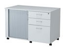 Mobile Caddy with Tambour & Filing Pedestal Drawers