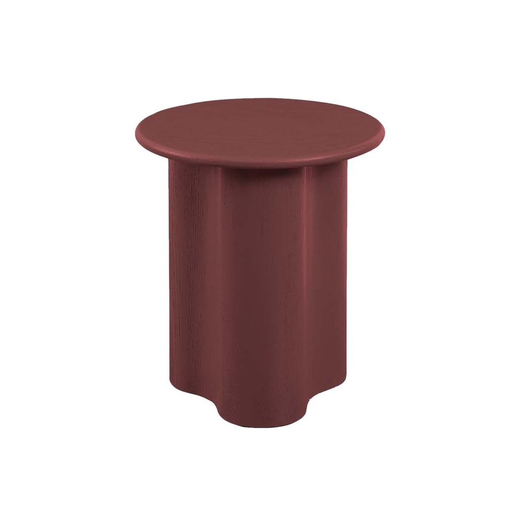 [ARTIE-WAVE-SIDE-TABLE-MERLOT-LTO-ART-WAV] Artie Wave Side Table - Merlot