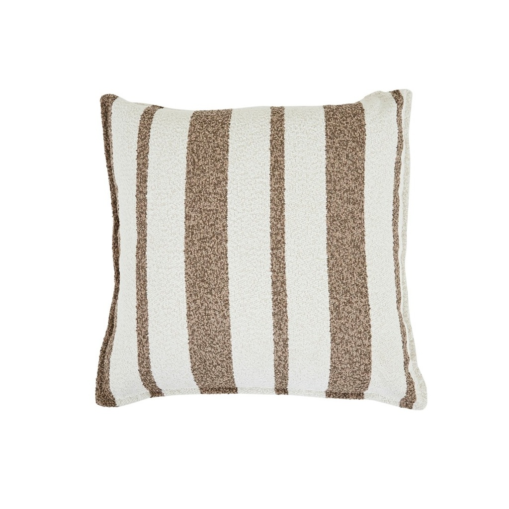 [ARUBA-AMALFI-OUTDOOR-SQ-CUSHION-MOCHA-AWNING-STRIPE-CUS-ARUBA-AMF-OUT-50X50] Aruba Amalfi Outdoor Square Cushion - Mocha Awning Stripe
