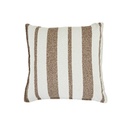 Aruba Amalfi Outdoor Square Cushion - Mocha Awning Stripe