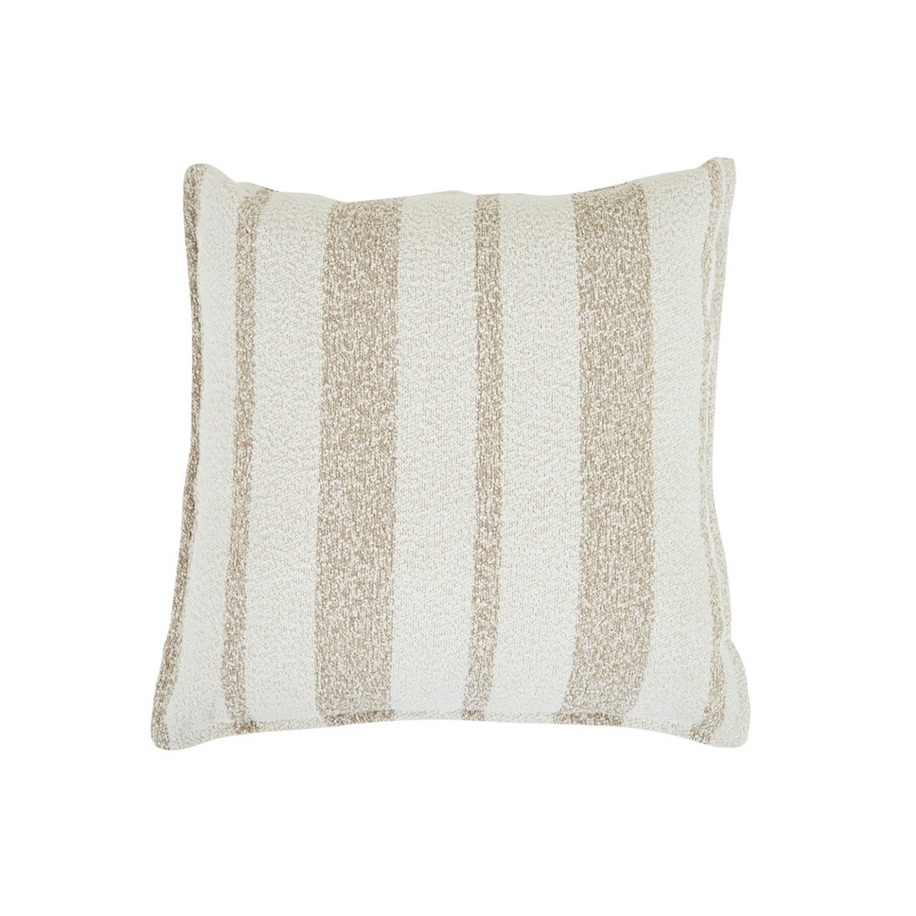 [ARUBA-AMALFI-OUTDOOR-SQ-CUSHION-NATURAL-AWNING-STRIPE-CUS-ARUBA-AMF-OUT-50X50] Aruba Amalfi Outdoor Square Cushion - Natural Awning Stripe