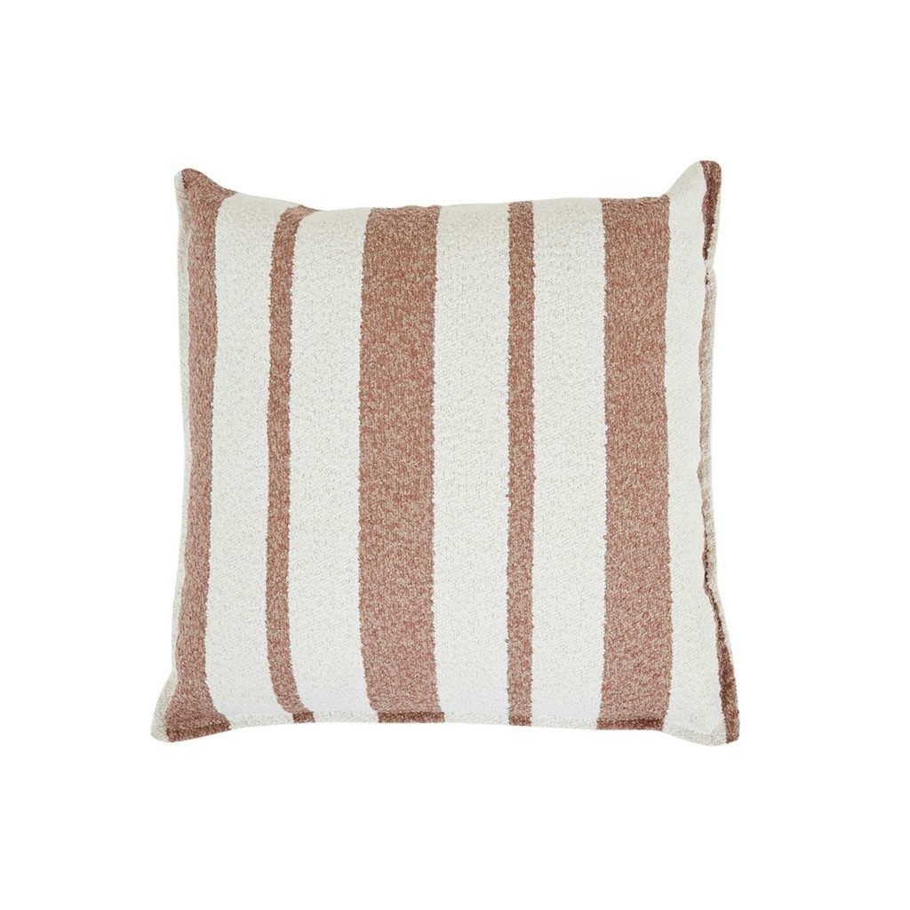 [ARUBA-AMALFI-OUTDOOR-SQ-CUSHION-TERRACOTTA-AWNING-STRIPE-CUS-ARUBA-AMF-OUT-50X50] Aruba Amalfi Outdoor Square Cushion - Terracotta Awning Stripe