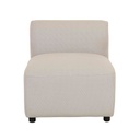 Aruba Curve 1 Seater Centre Sofa - Misty Grey