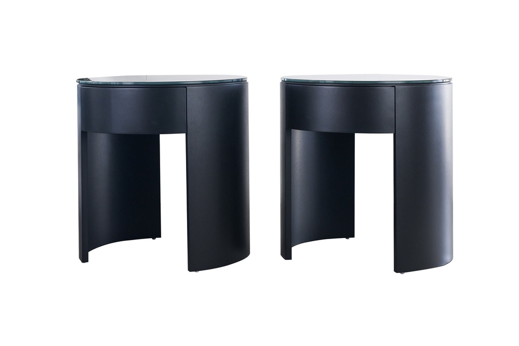 [7340047139056] Nautilus Round Bedside Table