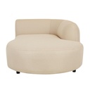 Aruba Curve Right Chaise Sofa - Sand Dune