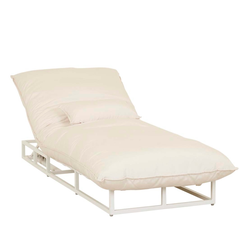 [ARUBA-FRAME-SUNBED-CANVAS-ALUMINIUM-WHITE-SB-ARUBA-FRA-ALUMINIUM-WHITE] Aruba Frame Sunbed - Canvas - Aluminium White