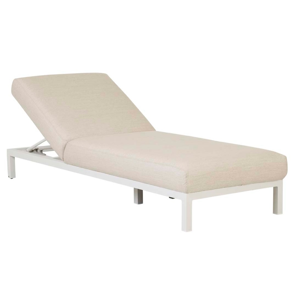 [ARUBA-ROUNDED-SUNBED-CANVAS-WHITE-SB-ARUBA-RND-WHITE] Aruba Rounded Sunbed - Canvas - White