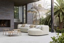 Aruba Curve 4-Seater Right Chaise with Arm - Sand Dune