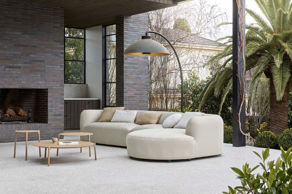 [SOF-ARUBA-CRV-4S-LCH-CTR-2SRARM-MSTGY] Aruba Curve 4-Seater Left Chaise with Arms - Misty Grey