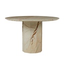Atlas Decagon Dining Table - Brown Vein Marble