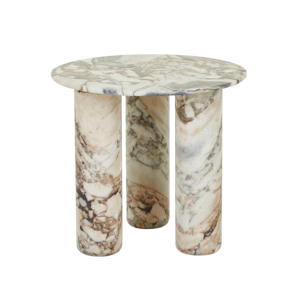 [ATLAS-ORBIT-SIDE-TABLE-NATURAL-OCEAN-MARBLE-LTO-ATLAS-ORB] Atlas Orbit Side Table - Natural Ocean Marble