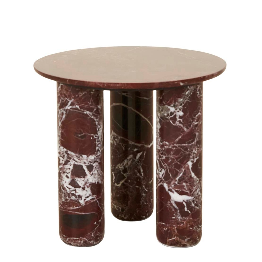 [ATLAS-ORBIT-SIDE-TABLE-ROUGE-MARBLE-LTO-ATLAS-ORB] Atlas Orbit Side Table - Rouge Marble