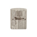 Atlas Pinnacle Side Table - Satin Grey Travertine