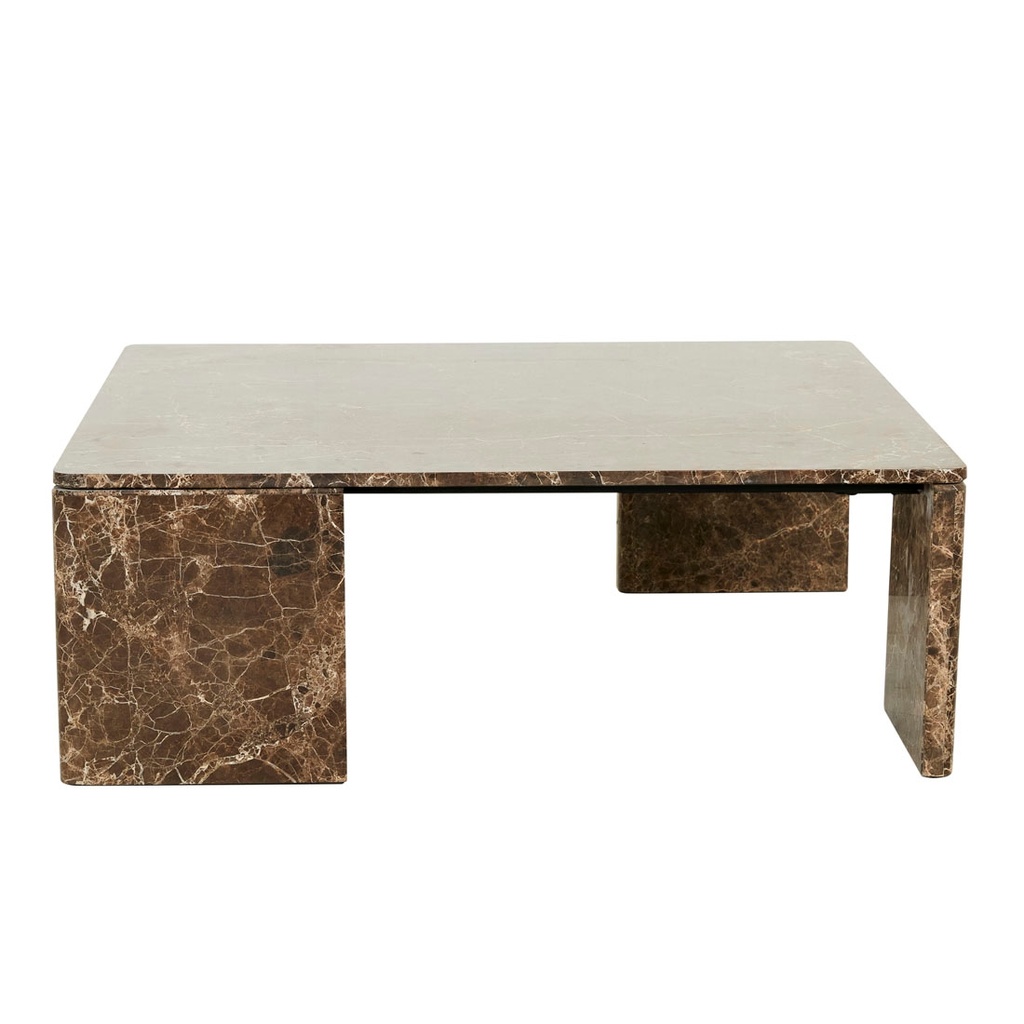 [ATLAS-SLAB-COFFEE-TABLE-EMPERADOR-MARBLE-CTS-ATLAS-SLAB] Atlas Slab Coffee Table - Emperador Marble