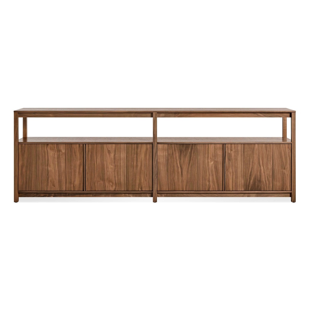 [OP1-LWSTLN-WL] Open Plan Long and Low Bookcase with Storage
