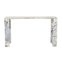 Atlas Slab Console Table - Natural Ocean Marble