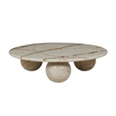 Atlas Sphere Coffee Table - Brown Vein Marble