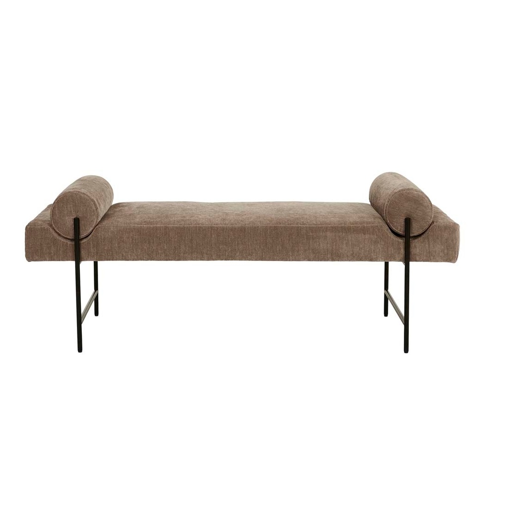 [AXEL-BENCH-SEAT-SOFT-RUSSET-BLACK-METAL-BEN-AXEL-X-BLACK-METAL] Axel Bench Seat - Soft Russet - Black Metal