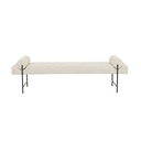 Axel Bench Seat - White Bark - Matt Black